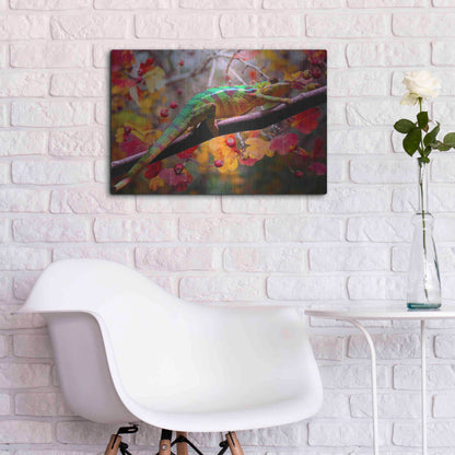 Luxe Metal Art 'Chameleons' by Ata Alishahi, Metal Wall Art,24x16