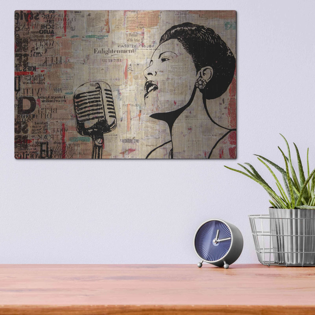 'Lady Day' by DB Waterman – Metal Wall Art, 16x12 room view