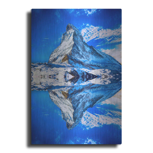 Luxe Metal Art 'Mountain Reflection' by Ata Alishahi, Metal Wall Art