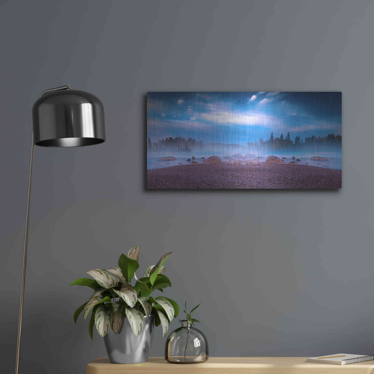 Luxe Metal Art 'Nature Collection 13' by Ata Alishahi, Metal Wall Art,24x12