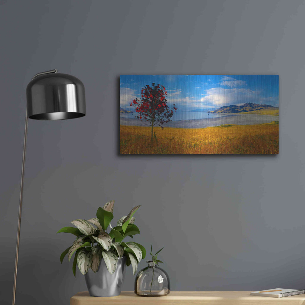 Luxe Metal Art 'Nature Collection 19' by Ata Alishahi, Metal Wall Art,24x12