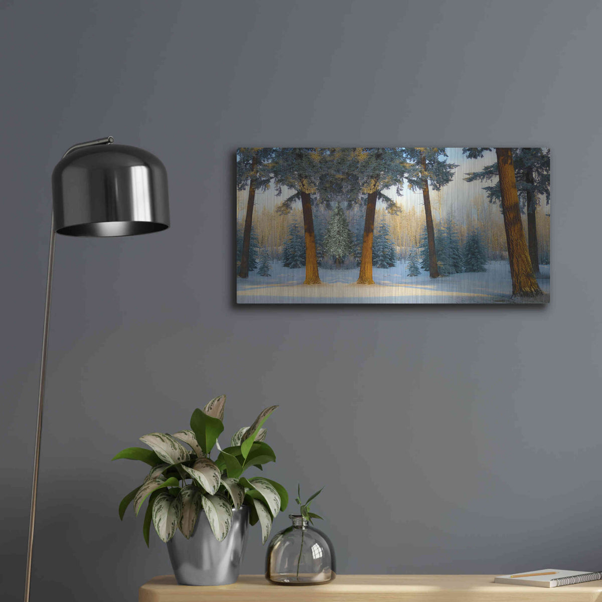 Luxe Metal Art 'Nature Collection 23' by Ata Alishahi, Metal Wall Art,24x12