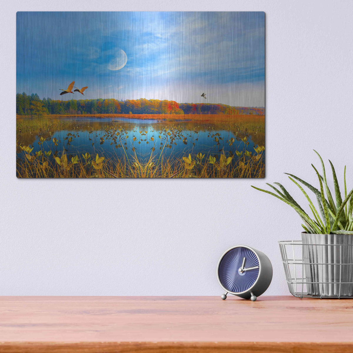 Luxe Metal Art 'Nature Collection 40' by Ata Alishahi, Metal Wall Art,16x12
