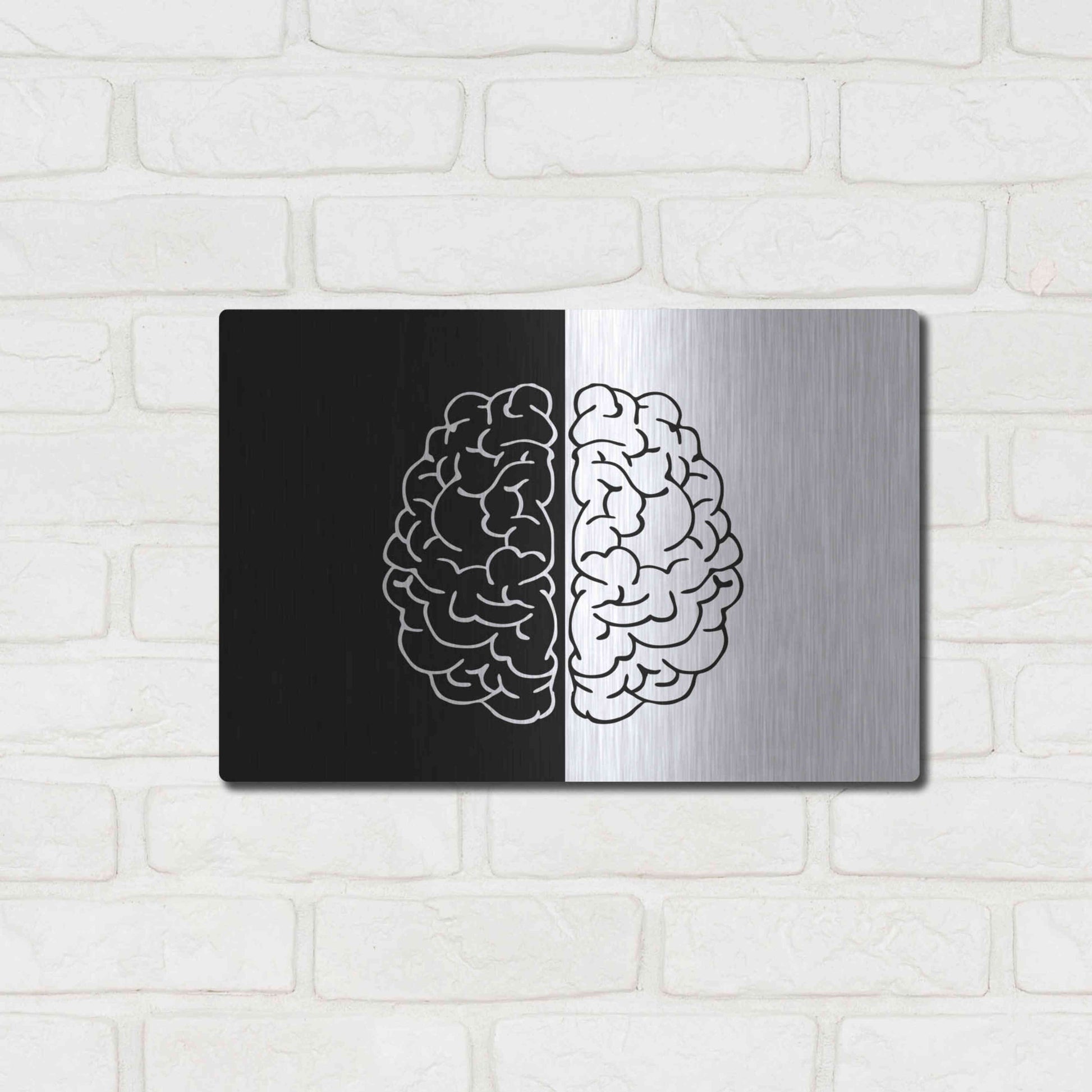 Luxe Metal Art 'Light And Dark' by Ata Alishahi, Metal Wall Art,16x12