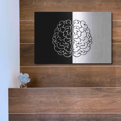 Luxe Metal Art 'Light And Dark' by Ata Alishahi, Metal Wall Art,16x12