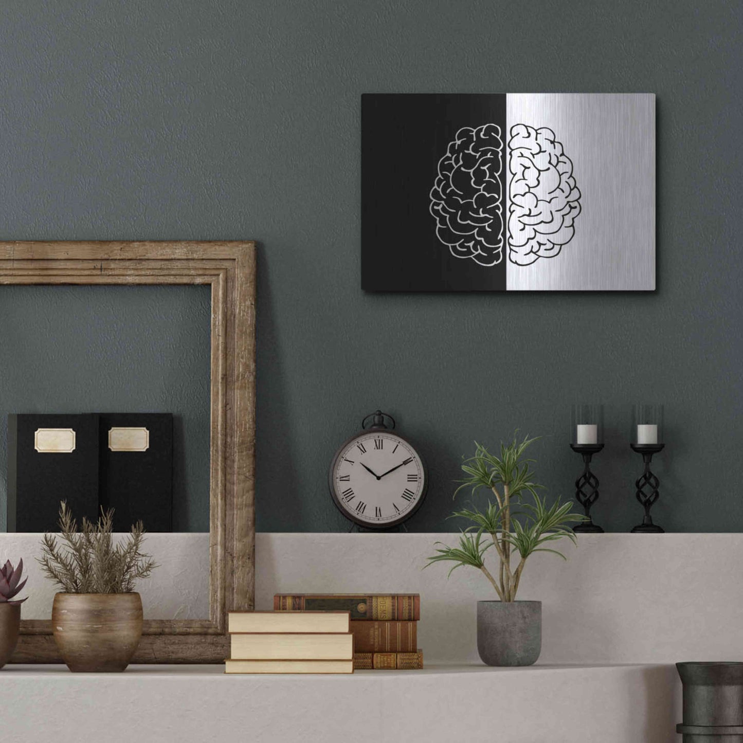 Luxe Metal Art 'Light And Dark' by Ata Alishahi, Metal Wall Art,16x12