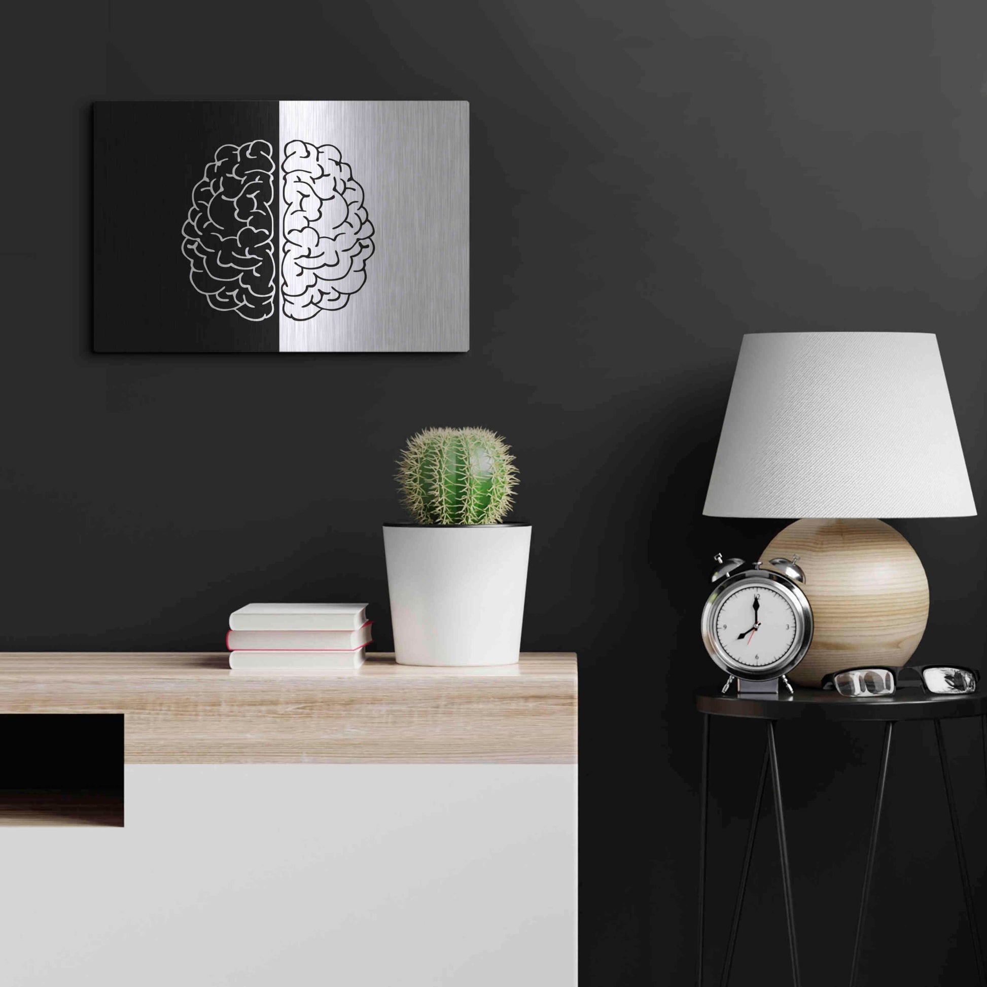 Luxe Metal Art 'Light And Dark' by Ata Alishahi, Metal Wall Art,24x16