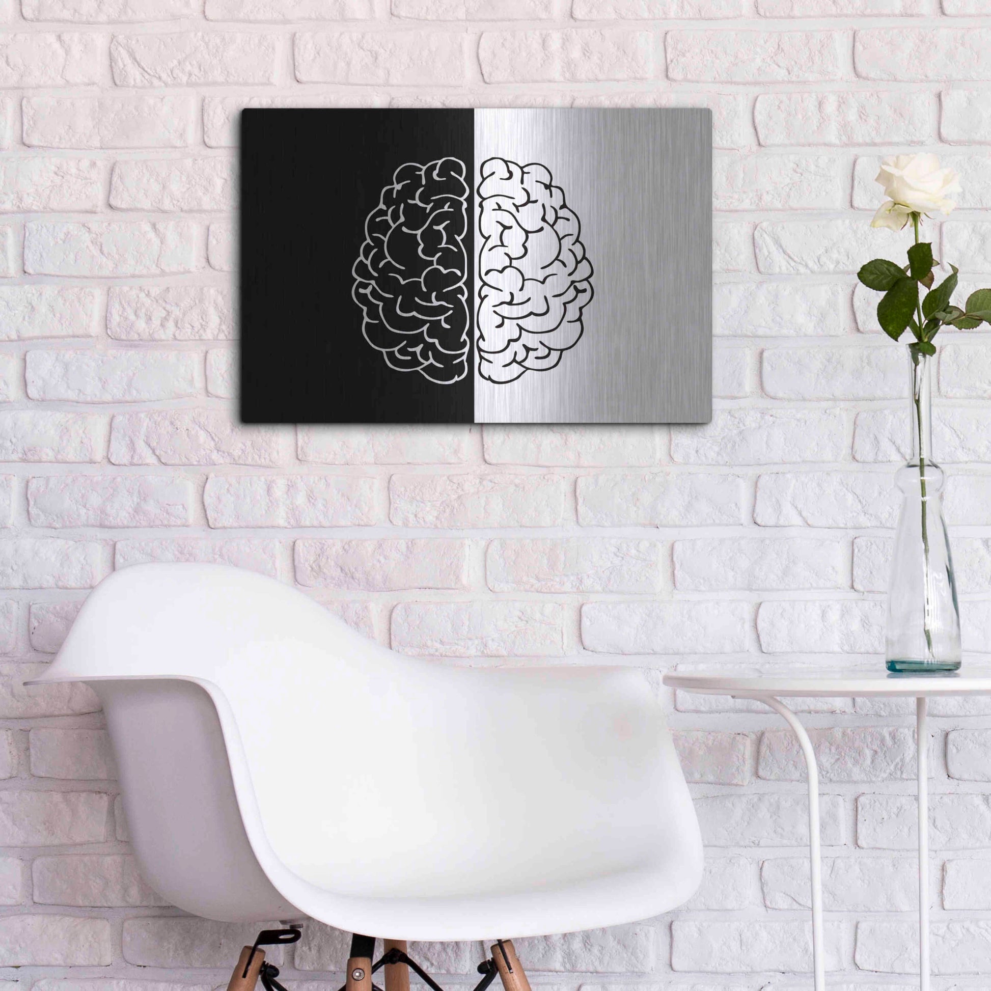 Luxe Metal Art 'Light And Dark' by Ata Alishahi, Metal Wall Art,24x16