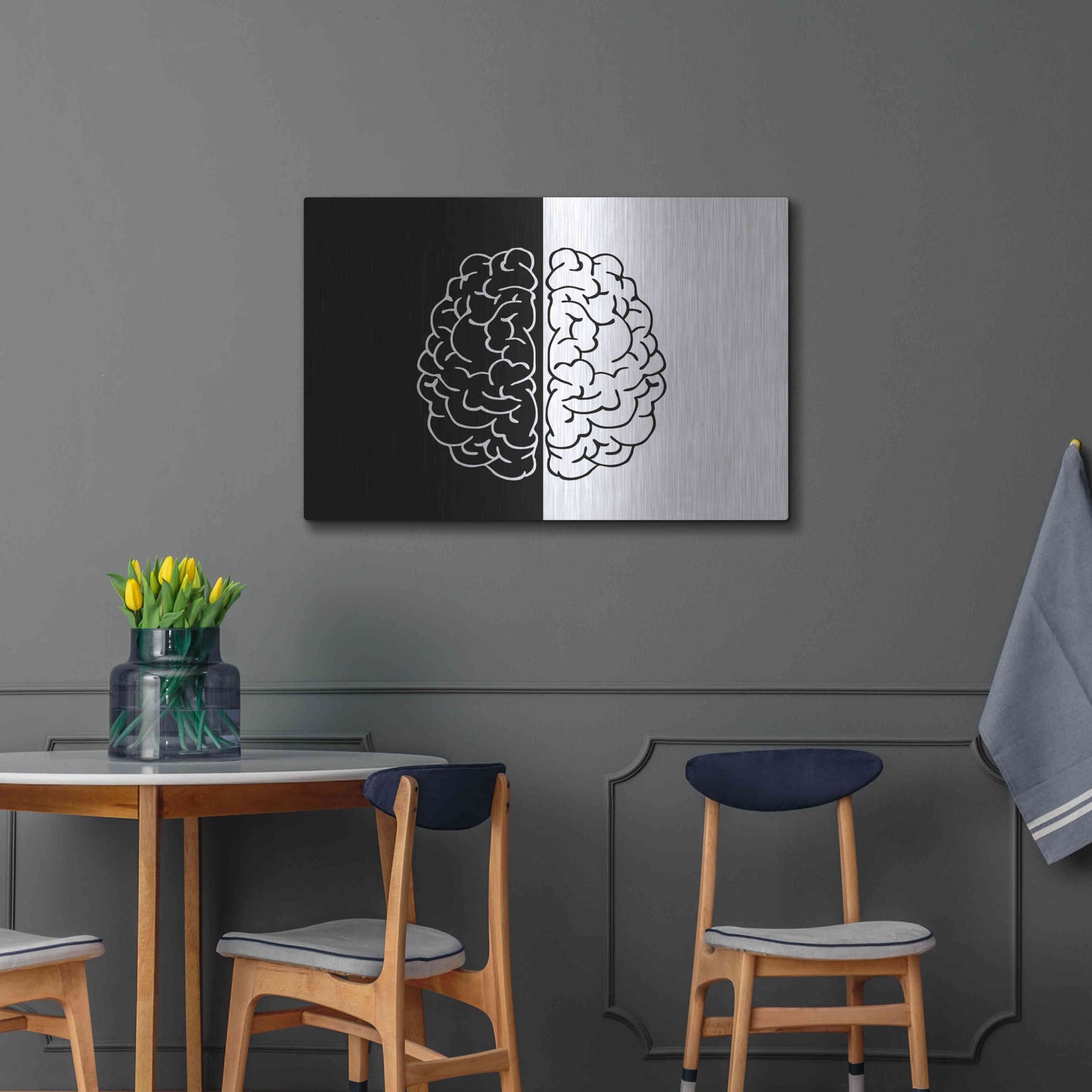 Luxe Metal Art 'Light And Dark' by Ata Alishahi, Metal Wall Art,36x24