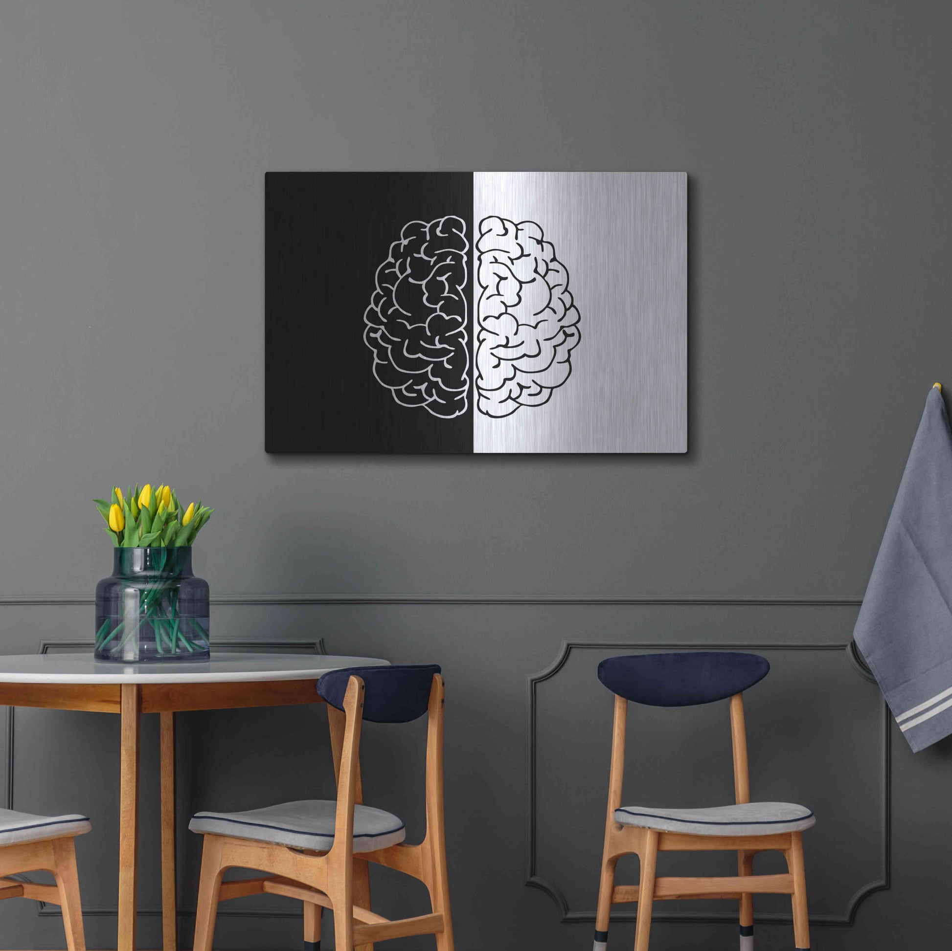 Luxe Metal Art 'Light And Dark' by Ata Alishahi, Metal Wall Art,36x24