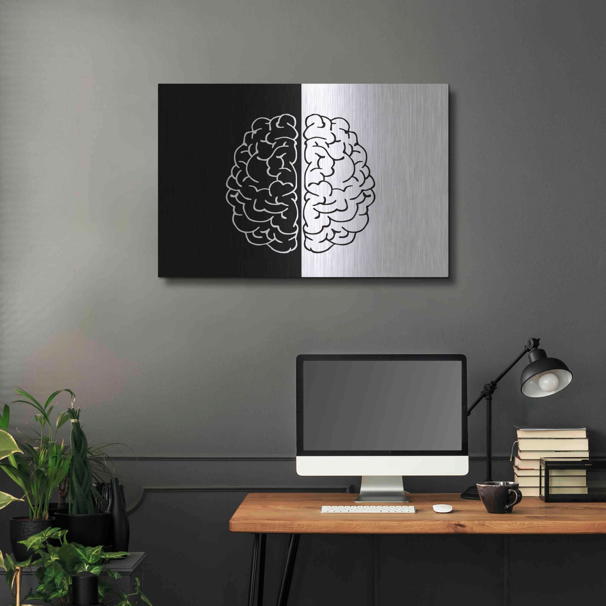 Luxe Metal Art 'Light And Dark' by Ata Alishahi, Metal Wall Art,36x24