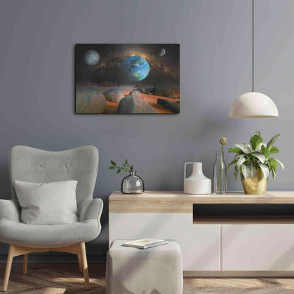 Luxe Metal Art 'Planets' by Ata Alishahi, Metal Wall Art,24x16