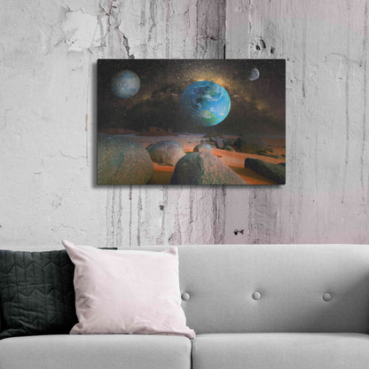 Luxe Metal Art 'Planets' by Ata Alishahi, Metal Wall Art,36x24