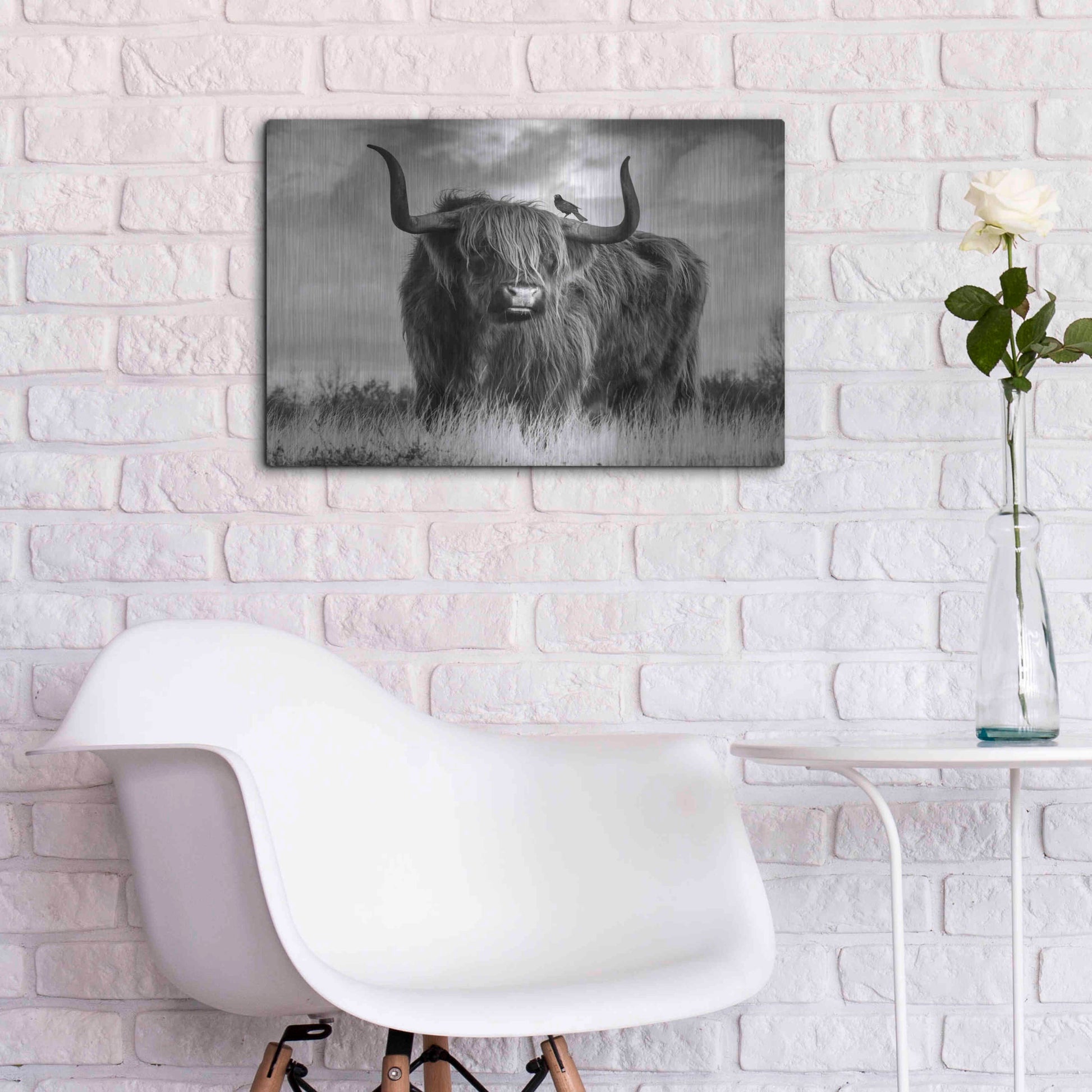 Luxe Metal Art 'A Bull' by Ata Alishahi, Metal Wall Art,24x16