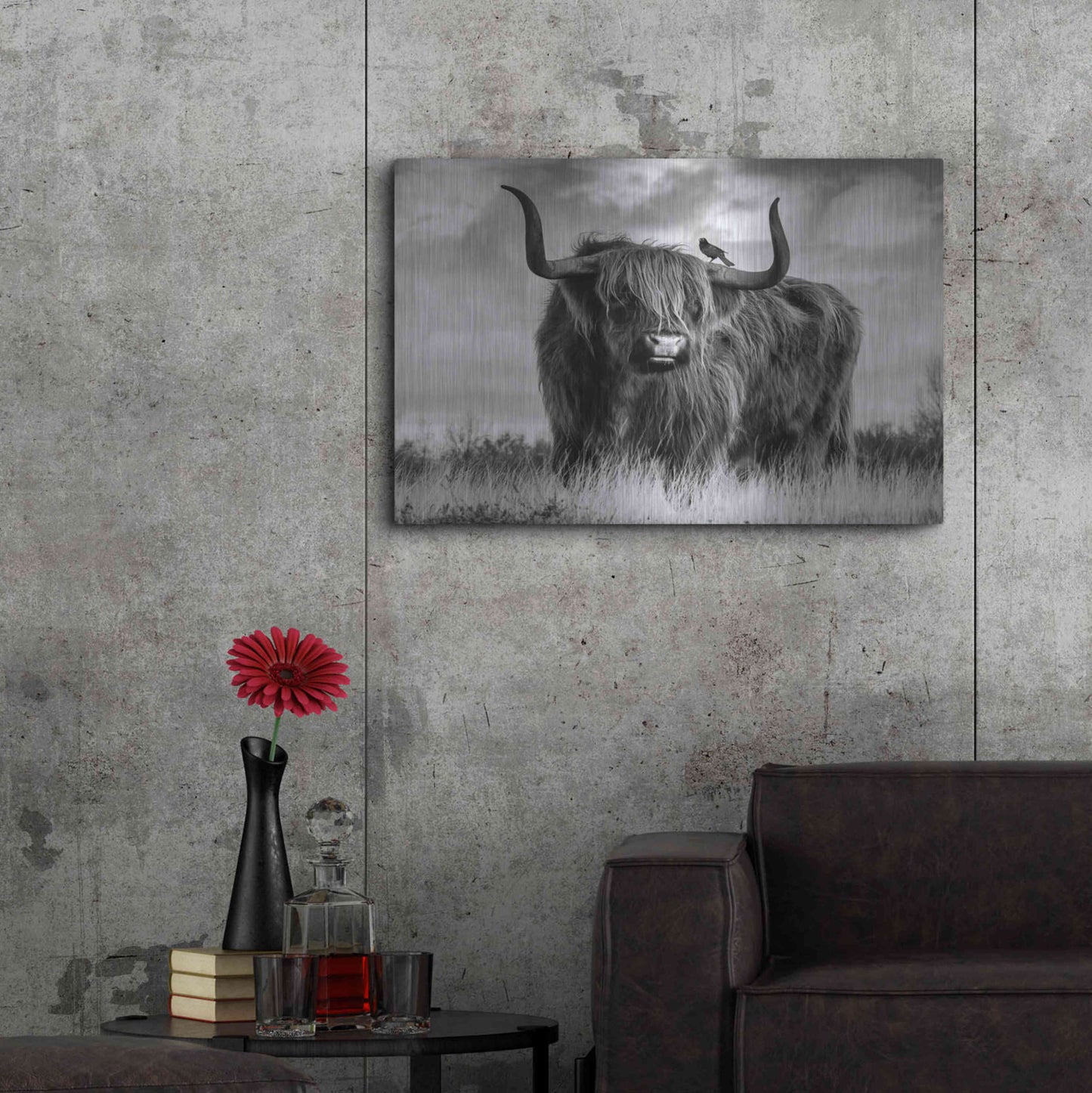 Luxe Metal Art 'A Bull' by Ata Alishahi, Metal Wall Art,36x24