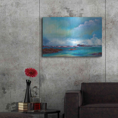 Luxe Metal Art 'Water And Sky' by Ata Alishahi, Metal Wall Art,36x24