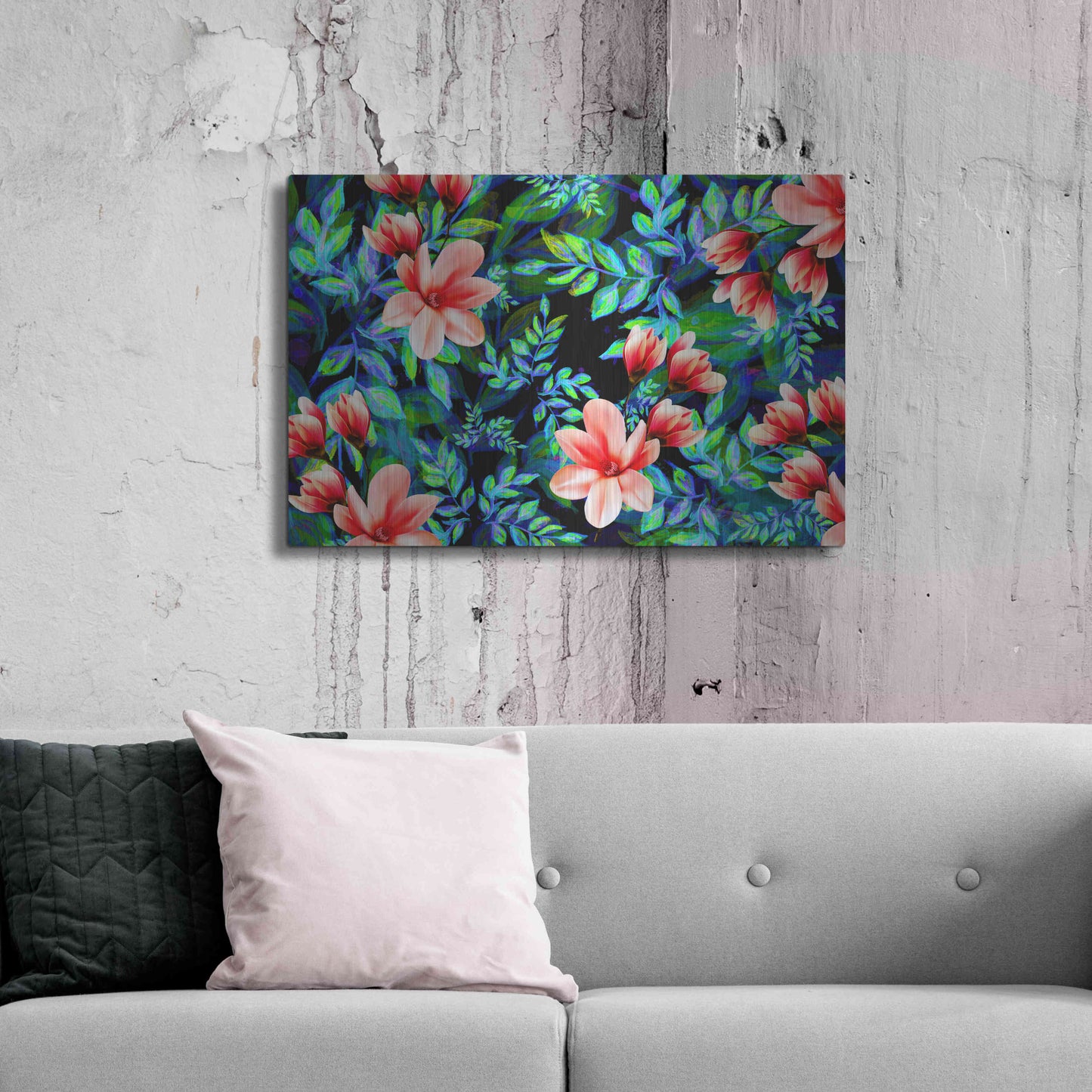 Luxe Metal Art 'My Flowers Garden' by Ata Alishahi, Metal Wall Art,36x24