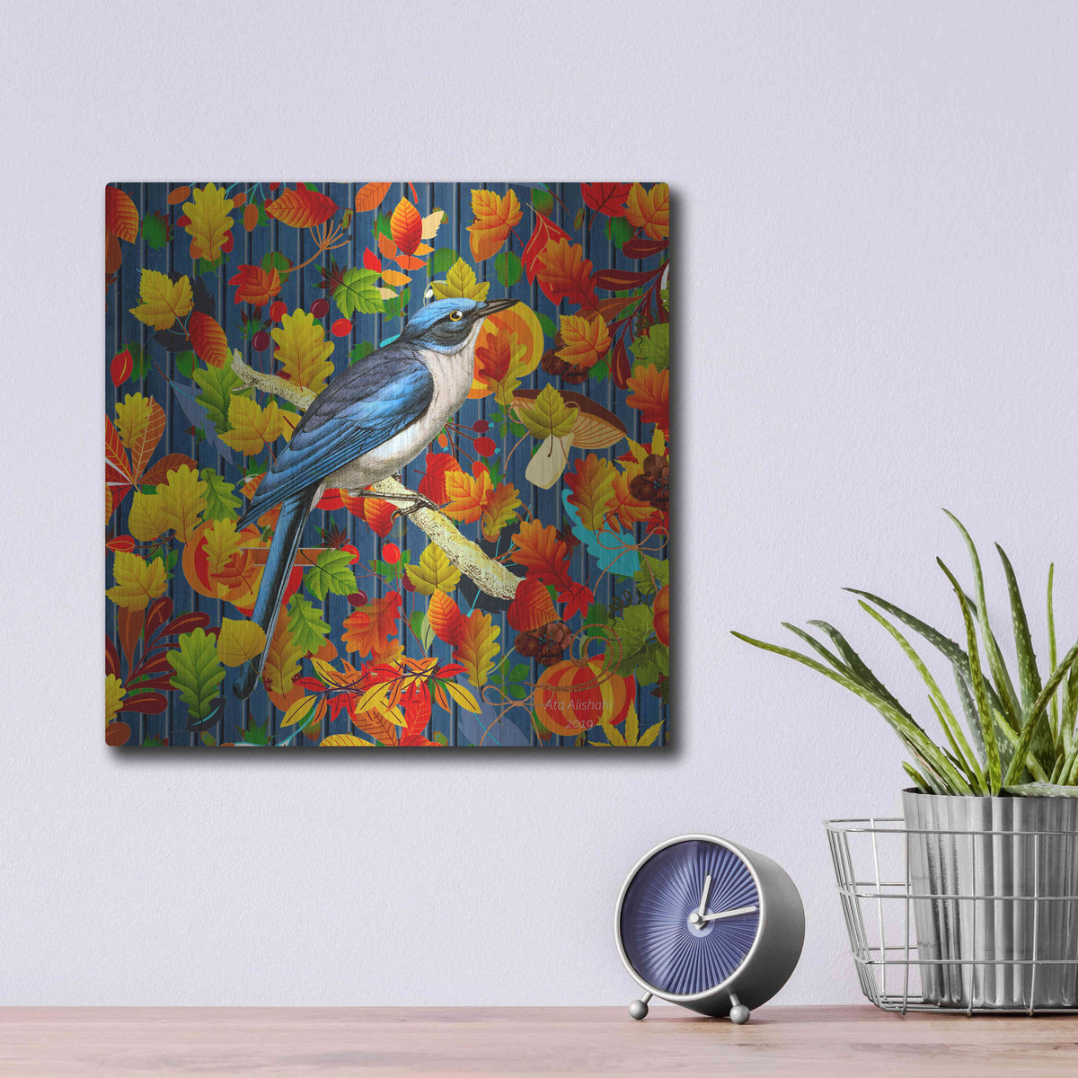 Luxe Metal Art 'Beauty Of Fall' by Ata Alishahi, Metal Wall Art,12x12