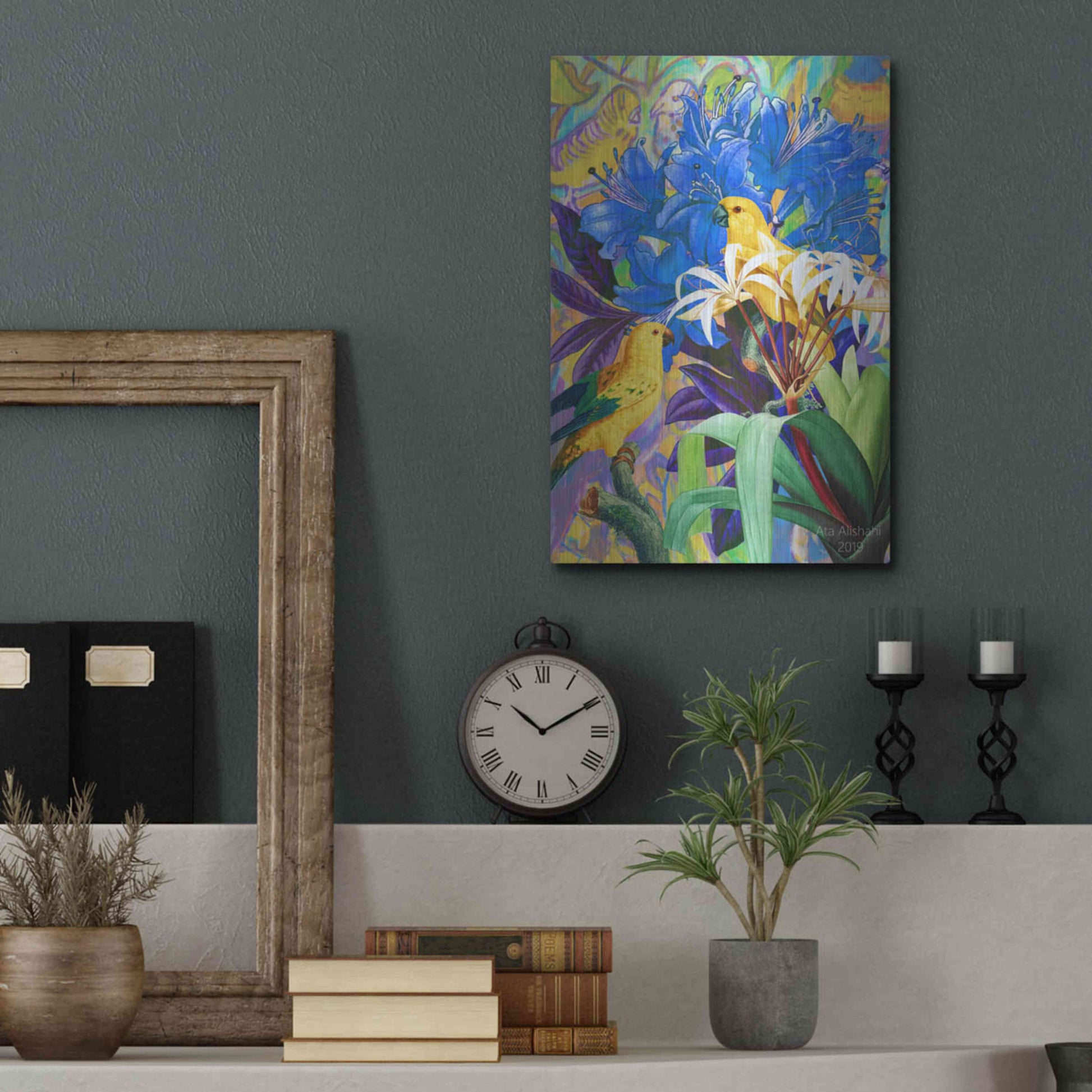 Luxe Metal Art 'Bird Kingdom 2' by Ata Alishahi, Metal Wall Art,12x16