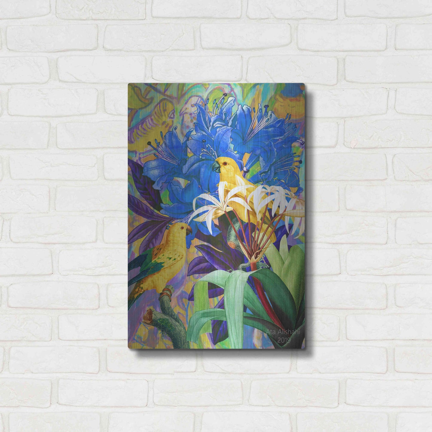 Luxe Metal Art 'Bird Kingdom 2' by Ata Alishahi, Metal Wall Art,16x24