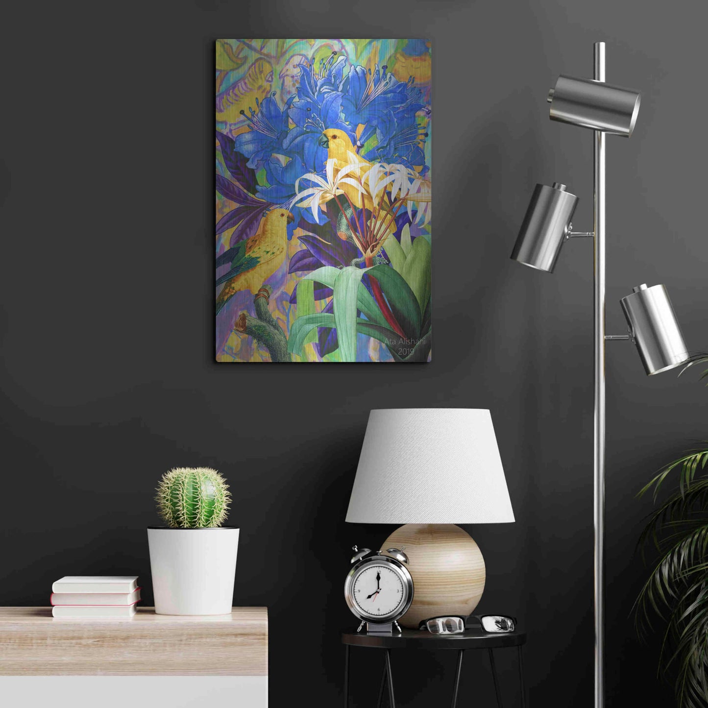 Luxe Metal Art 'Bird Kingdom 2' by Ata Alishahi, Metal Wall Art,16x24