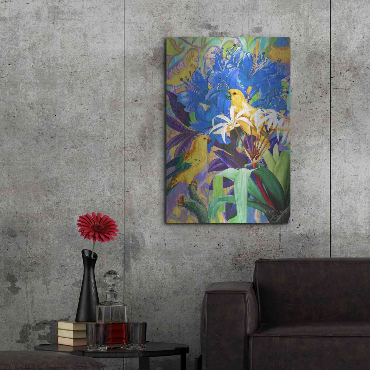 Luxe Metal Art 'Bird Kingdom 2' by Ata Alishahi, Metal Wall Art,24x36