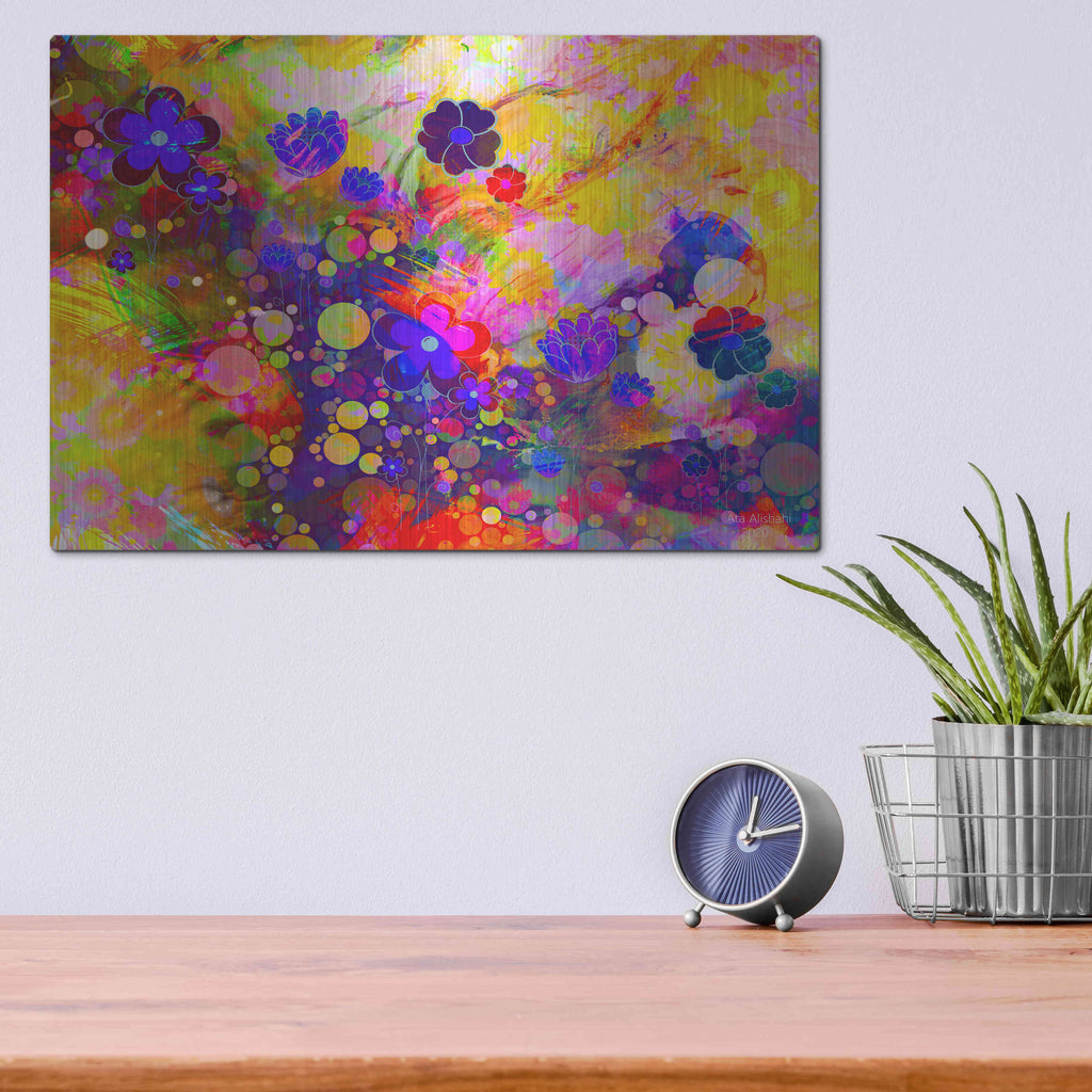 Luxe Metal Art 'Emotional Journey 12' by Ata Alishahi, Metal Wall Art,16x12