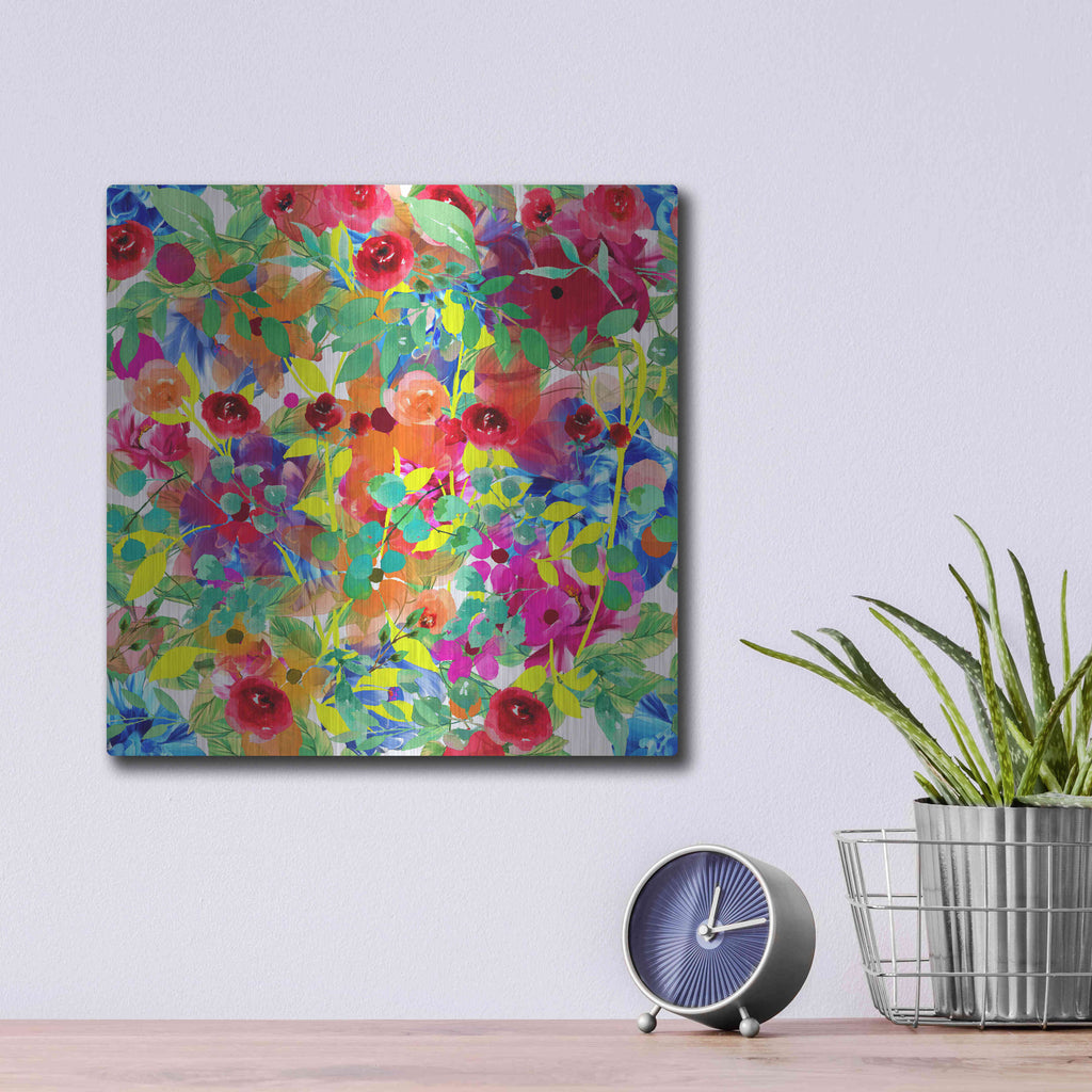 Luxe Metal Art 'Emotional Journey 15' by Ata Alishahi, Metal Wall Art,12x12