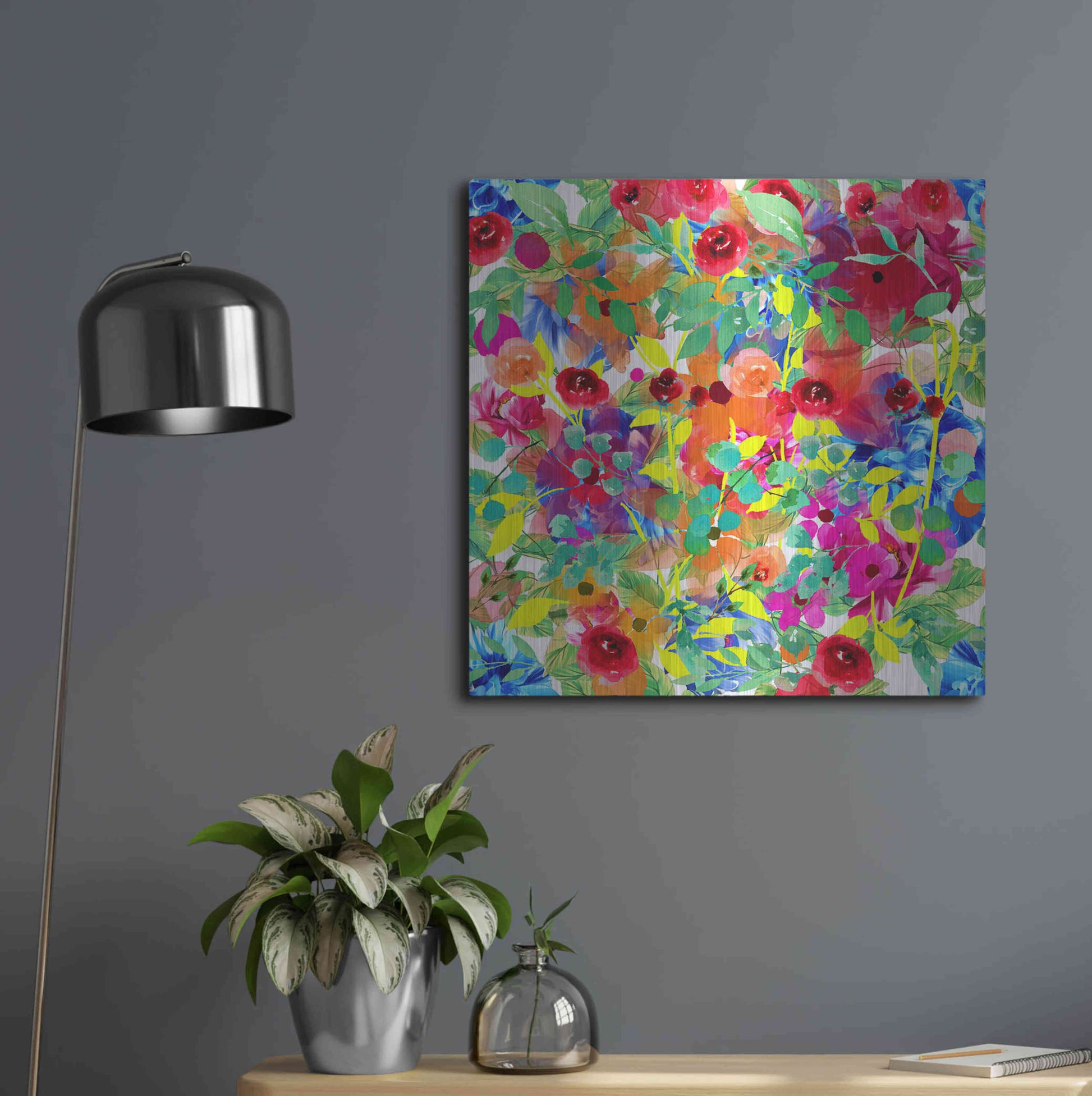 Luxe Metal Art 'Emotional Journey 15' by Ata Alishahi, Metal Wall Art,24x24