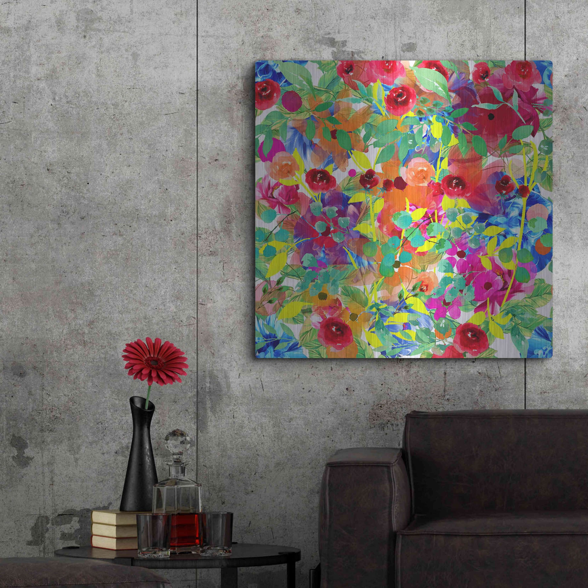 Luxe Metal Art 'Emotional Journey 15' by Ata Alishahi, Metal Wall Art,36x36