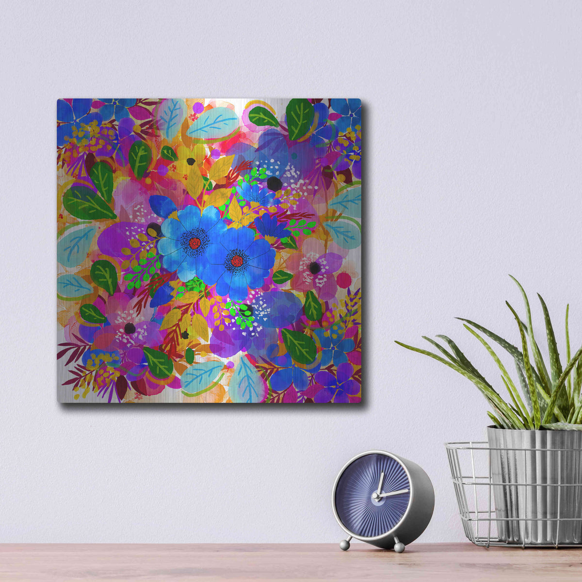 Luxe Metal Art 'Emotional Journey 16' by Ata Alishahi, Metal Wall Art,12x12