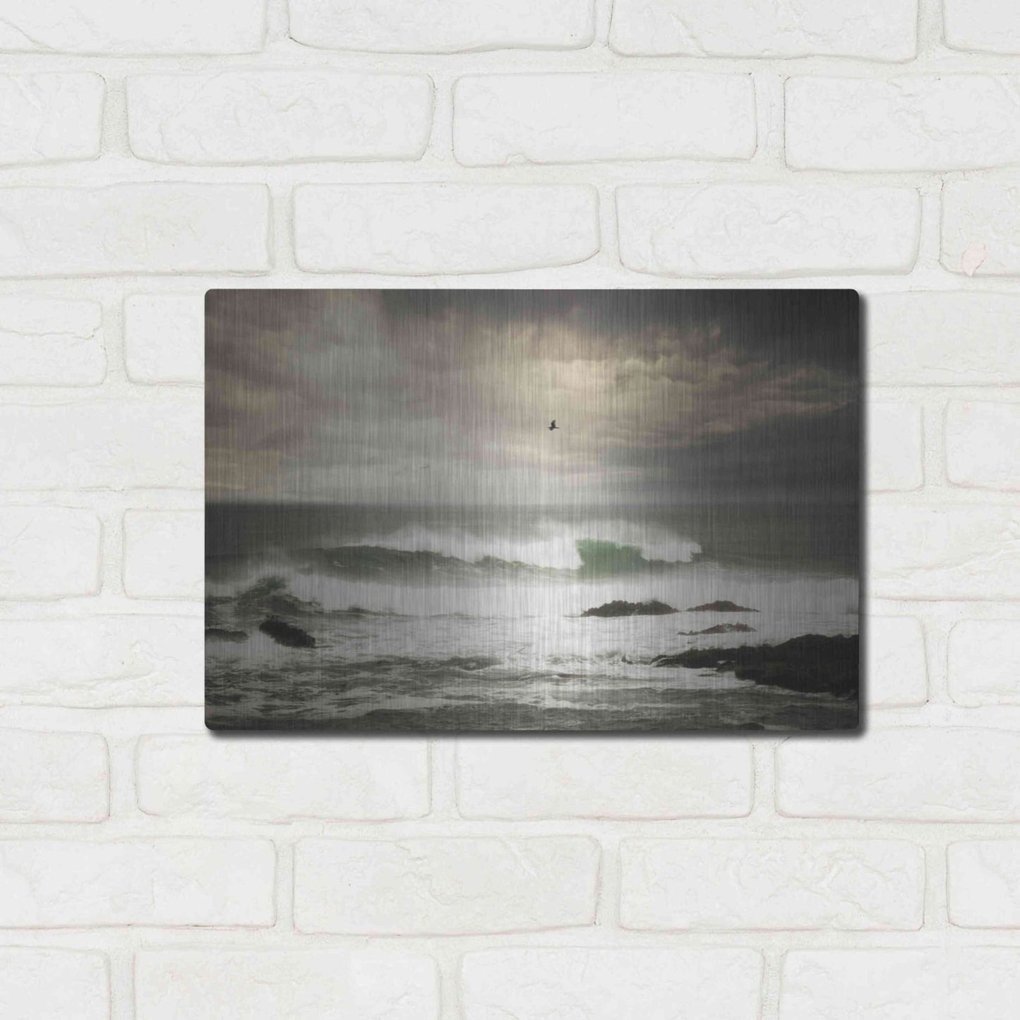 Luxe Metal Art 'The Flight' by Natalie Mikaels, Metal Wall Art,16x12