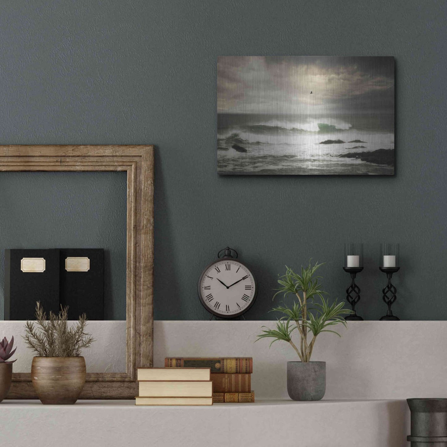 Luxe Metal Art 'The Flight' by Natalie Mikaels, Metal Wall Art,16x12