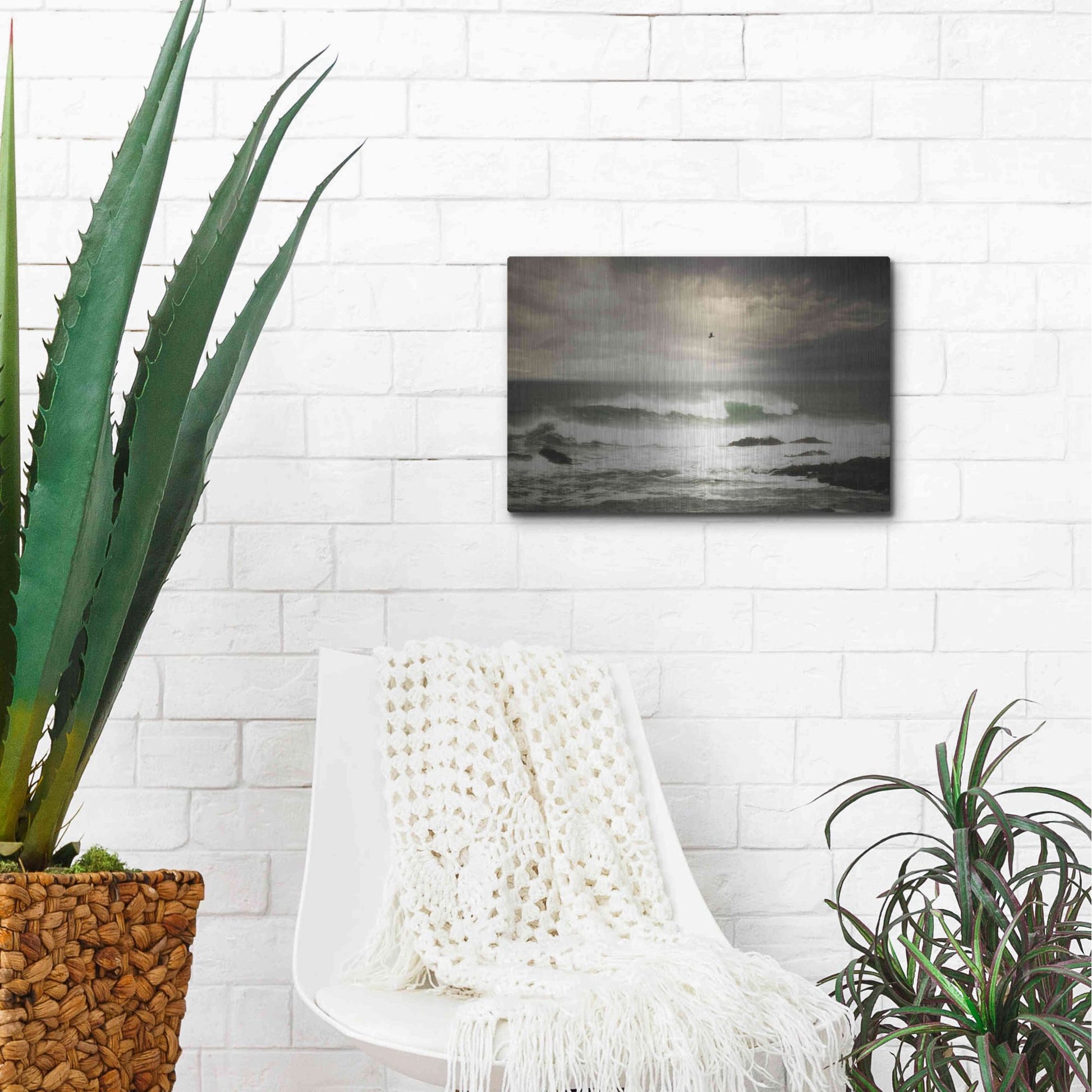 Luxe Metal Art 'The Flight' by Natalie Mikaels, Metal Wall Art,16x12