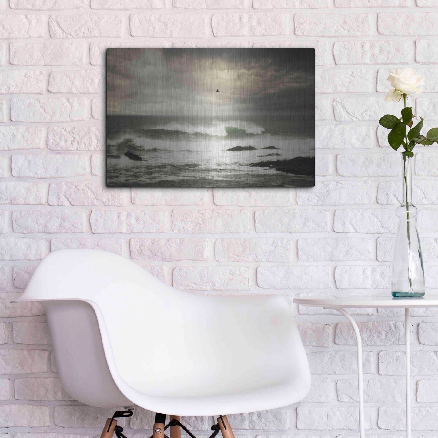 Luxe Metal Art 'The Flight' by Natalie Mikaels, Metal Wall Art,24x16