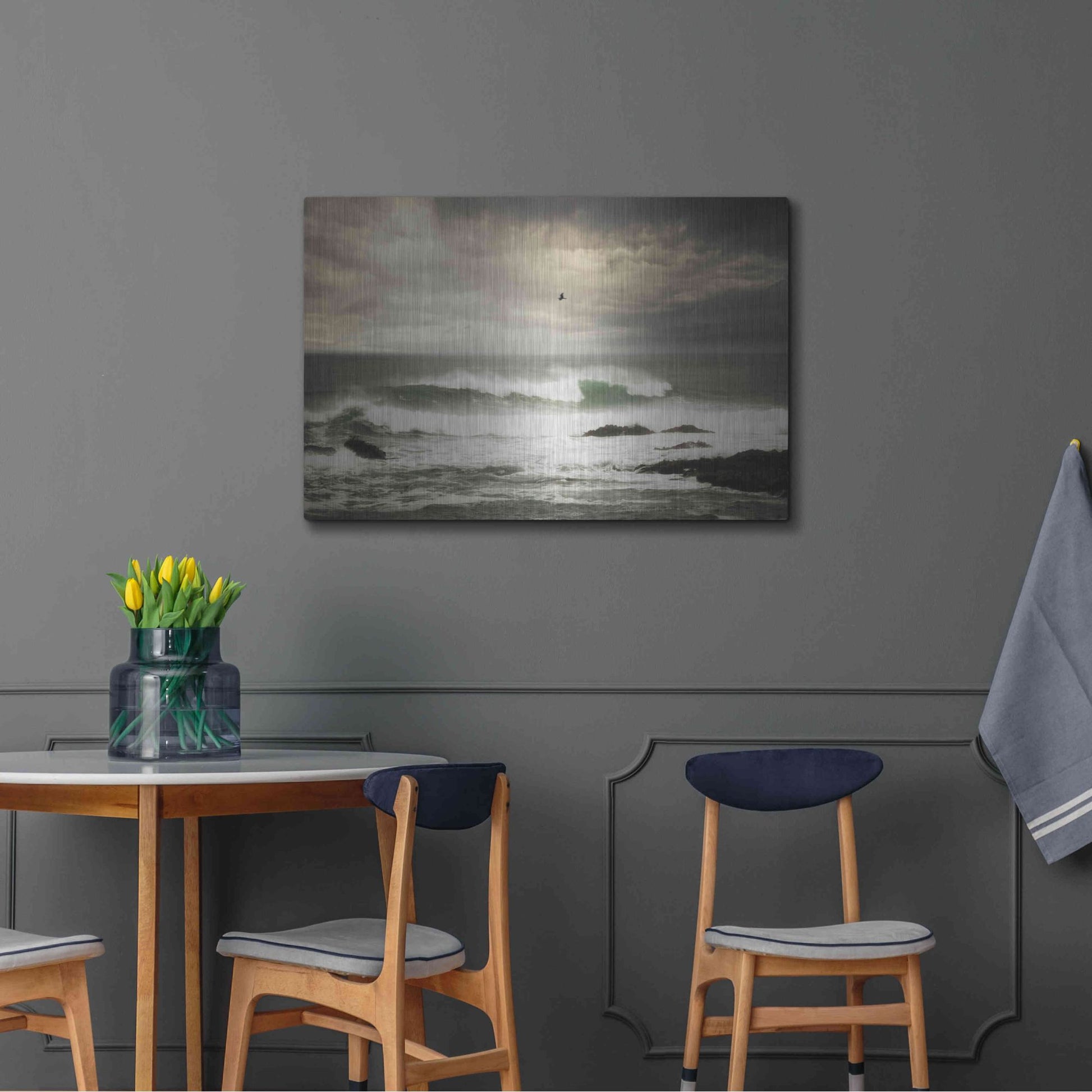 Luxe Metal Art 'The Flight' by Natalie Mikaels, Metal Wall Art,36x24