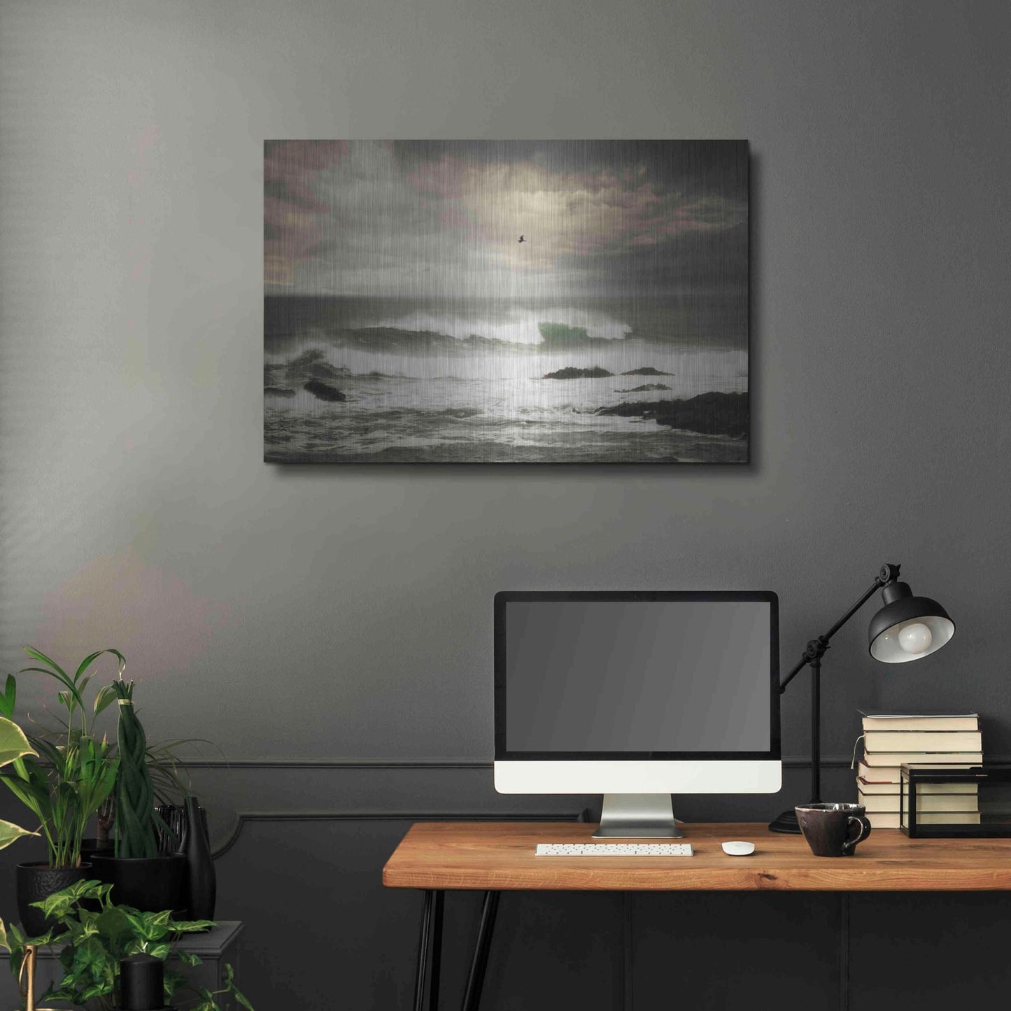 Luxe Metal Art 'The Flight' by Natalie Mikaels, Metal Wall Art,36x24