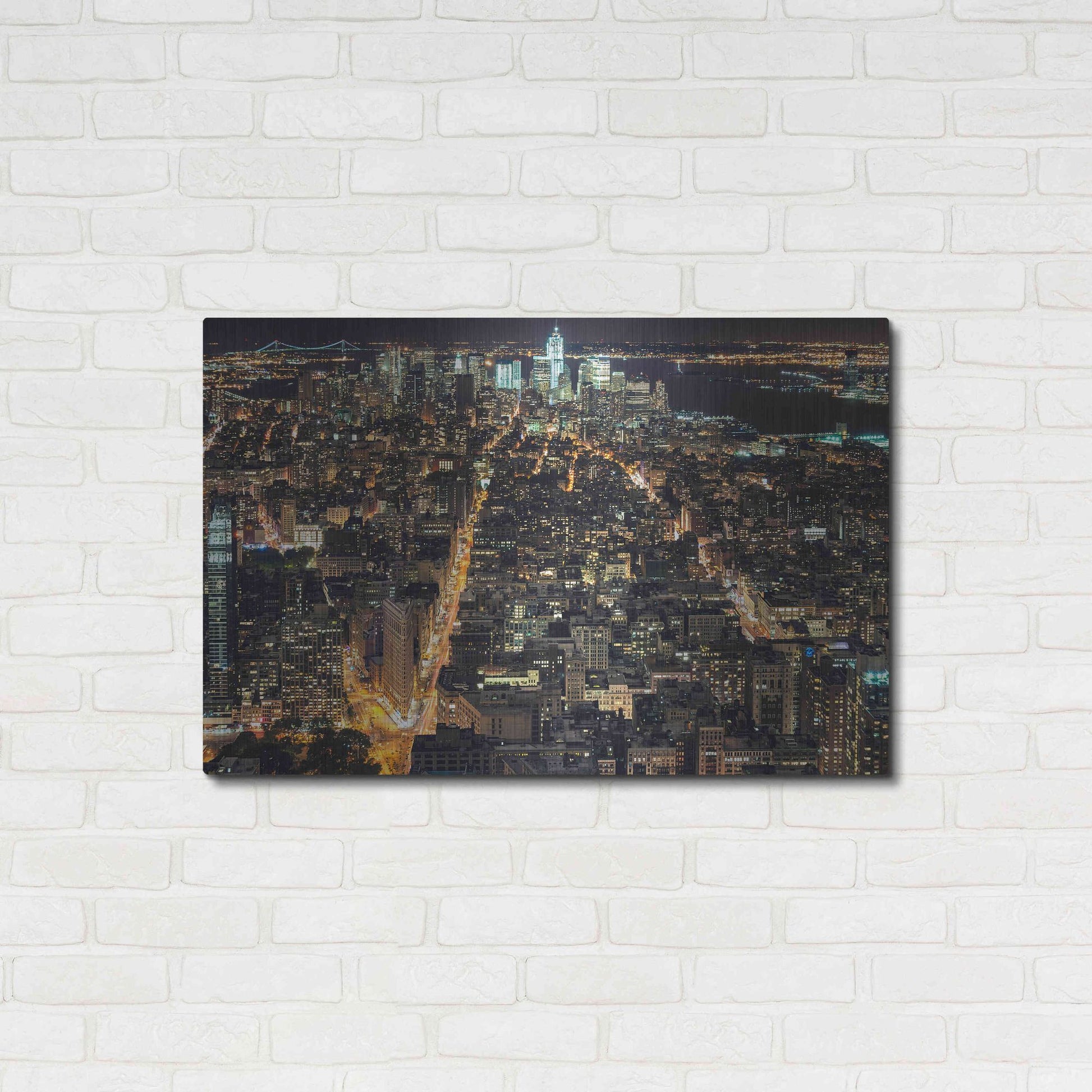 Luxe Metal Art 'That New York Feeling' by Natalie Mikaels, Metal Wall Art,36x24