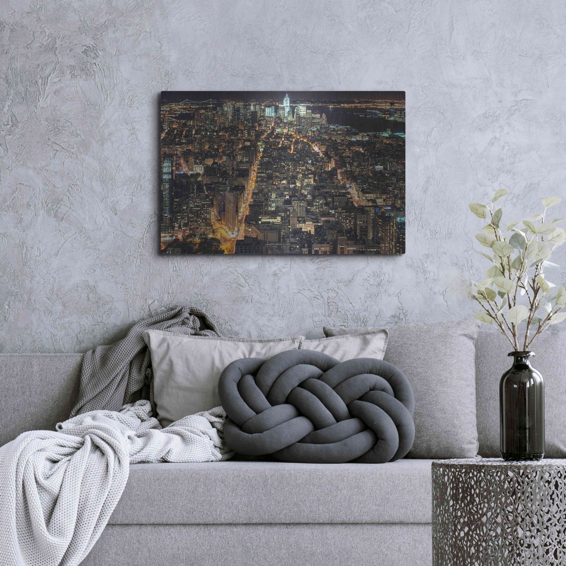 Luxe Metal Art 'That New York Feeling' by Natalie Mikaels, Metal Wall Art,36x24