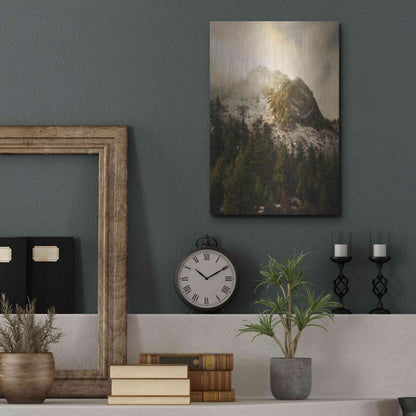 Luxe Metal Art 'Majestic Peak' by Natalie Mikaels, Metal Wall Art,12x16
