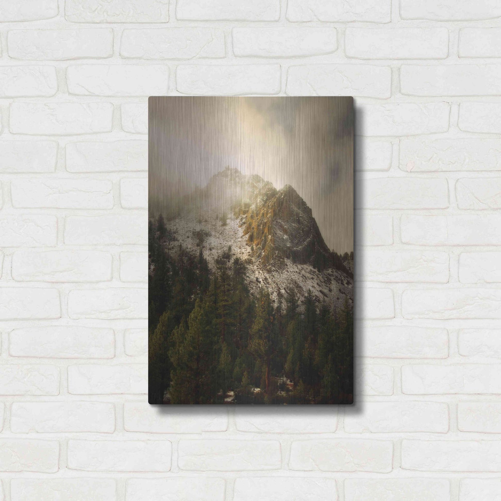 Luxe Metal Art 'Majestic Peak' by Natalie Mikaels, Metal Wall Art,16x24