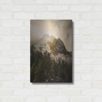 Luxe Metal Art 'Majestic Peak' by Natalie Mikaels, Metal Wall Art,16x24