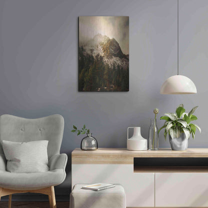Luxe Metal Art 'Majestic Peak' by Natalie Mikaels, Metal Wall Art,16x24