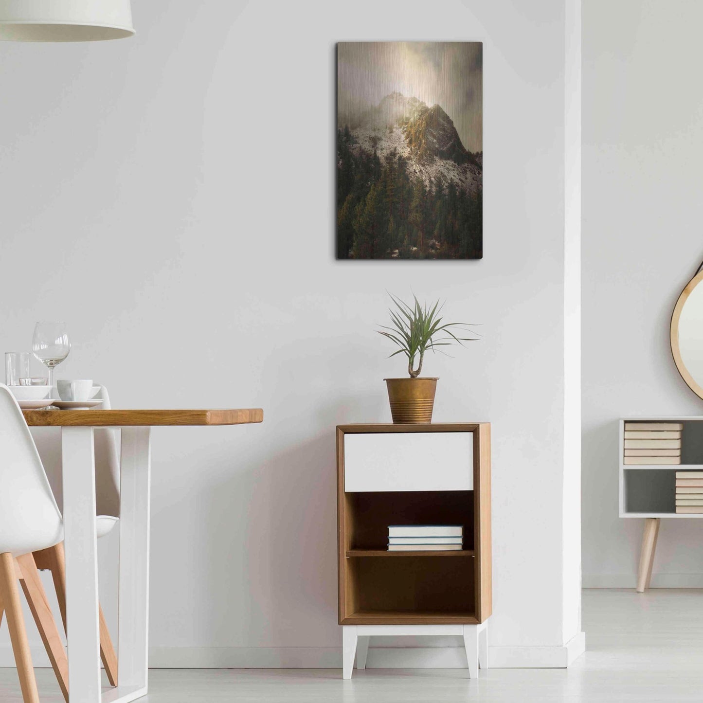 Luxe Metal Art 'Majestic Peak' by Natalie Mikaels, Metal Wall Art,16x24