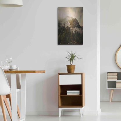 Luxe Metal Art 'Majestic Peak' by Natalie Mikaels, Metal Wall Art,16x24