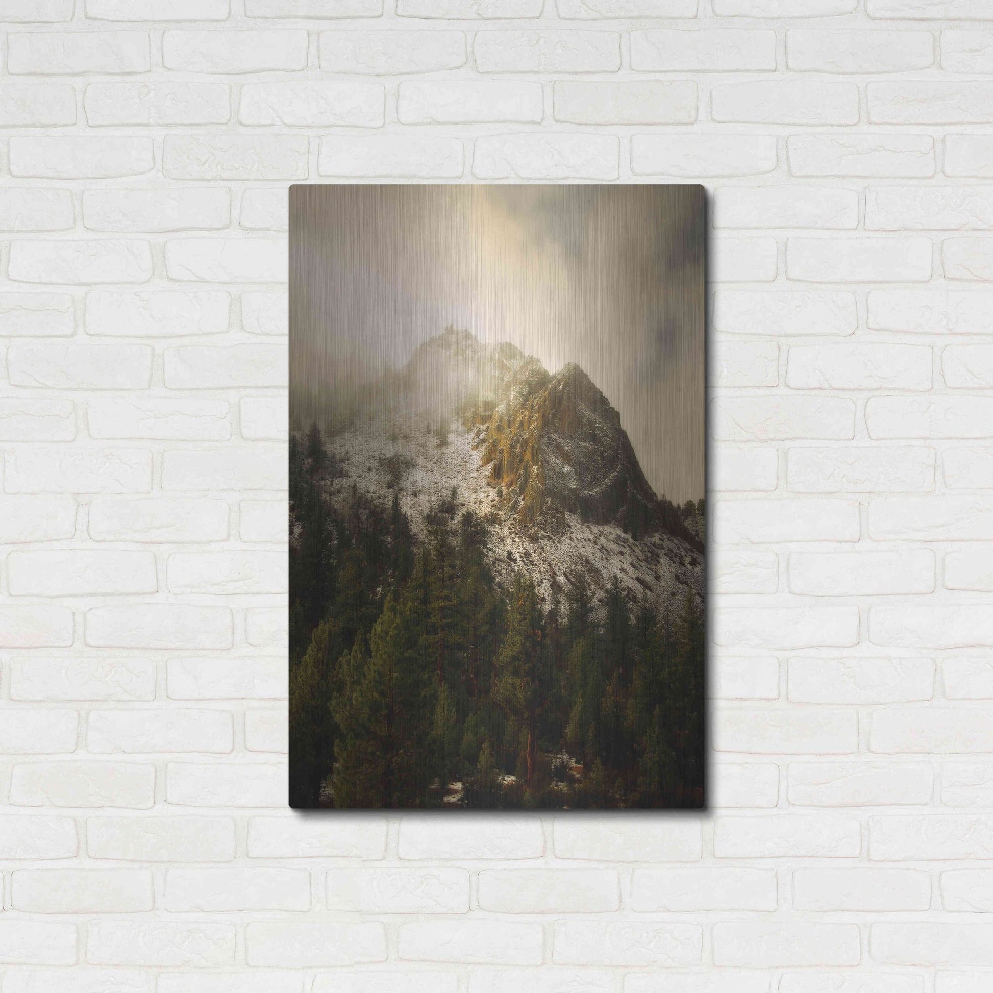 Luxe Metal Art 'Majestic Peak' by Natalie Mikaels, Metal Wall Art,24x36