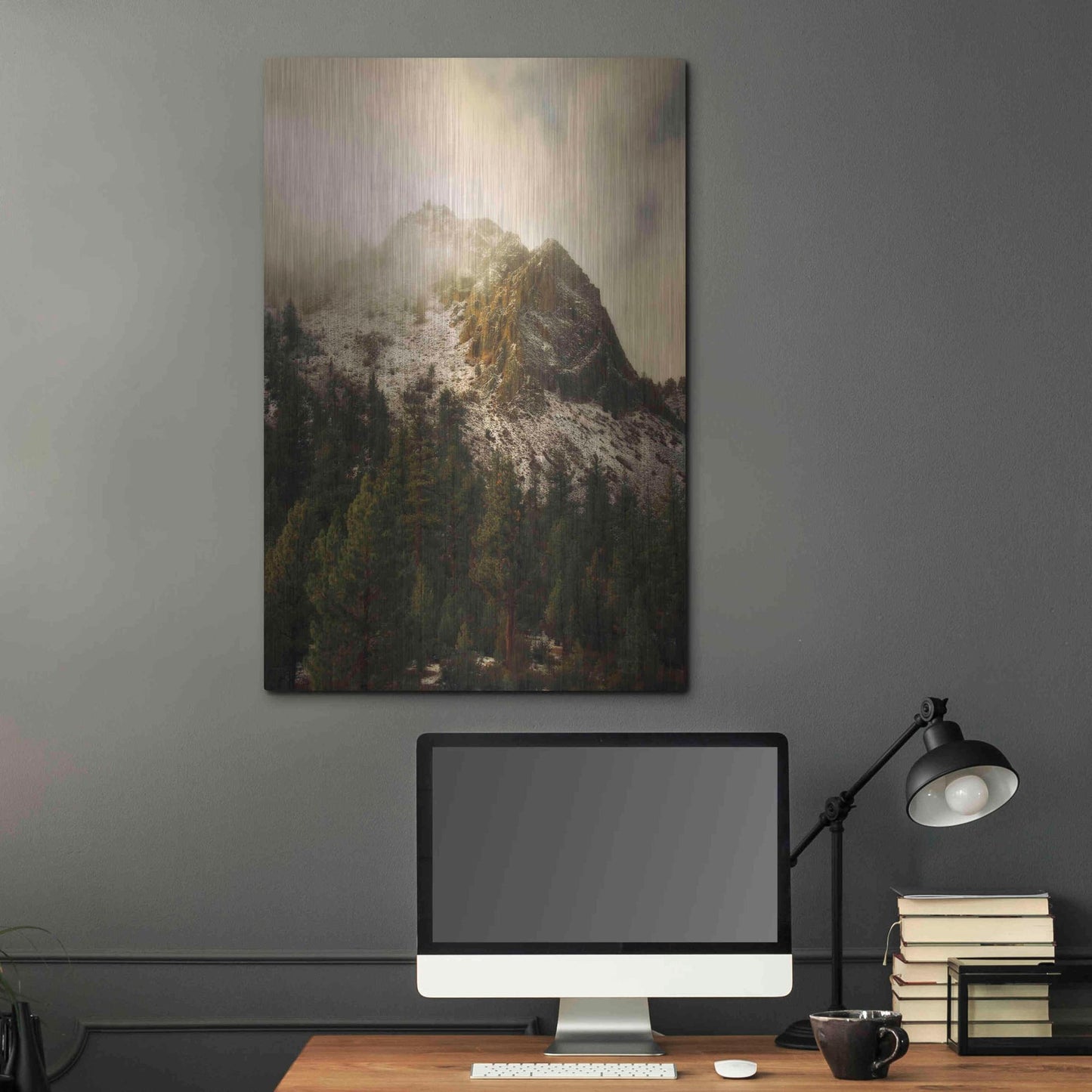 Luxe Metal Art 'Majestic Peak' by Natalie Mikaels, Metal Wall Art,24x36