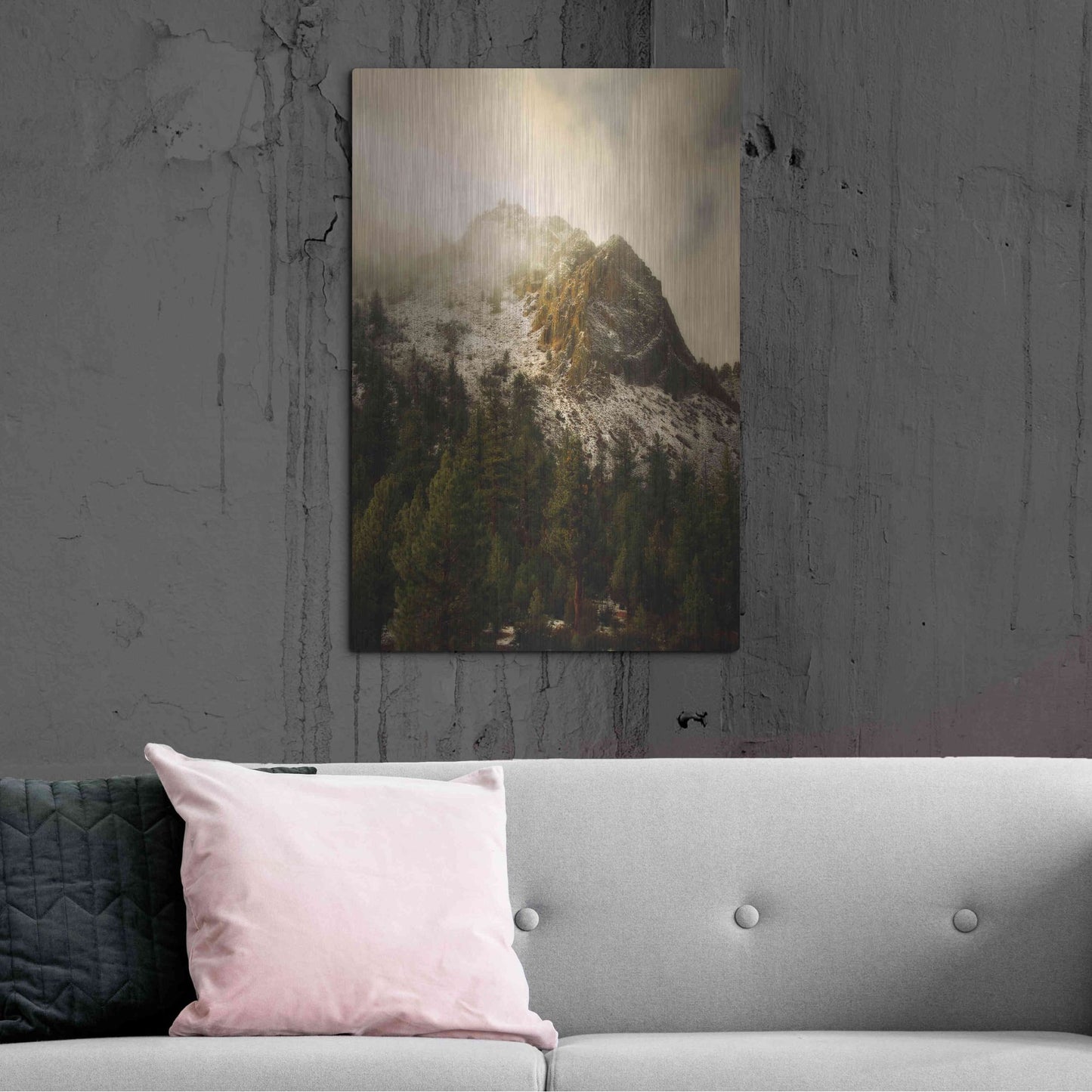 Luxe Metal Art 'Majestic Peak' by Natalie Mikaels, Metal Wall Art,24x36