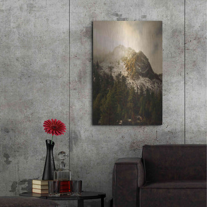 Luxe Metal Art 'Majestic Peak' by Natalie Mikaels, Metal Wall Art,24x36