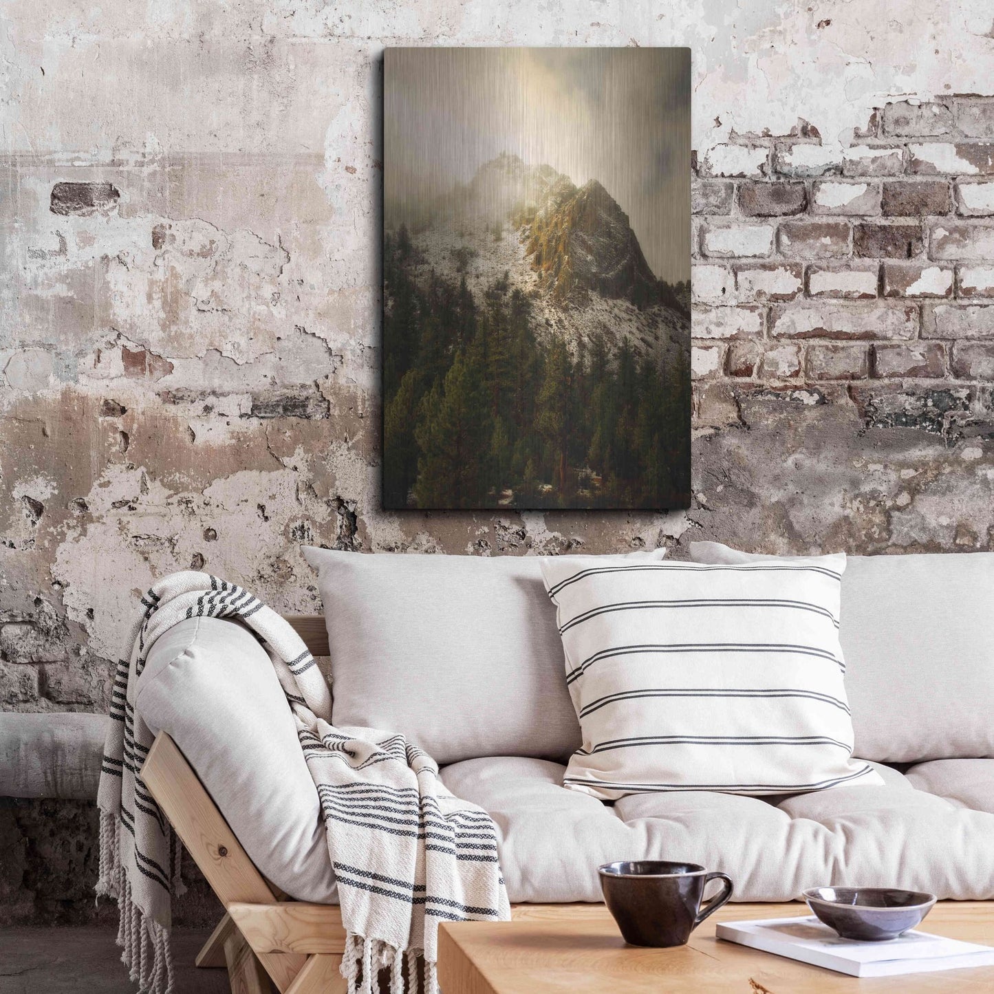 Luxe Metal Art 'Majestic Peak' by Natalie Mikaels, Metal Wall Art,24x36